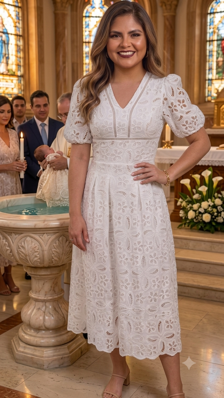 Vestido encaje blanco